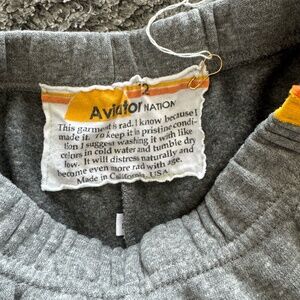 Aviator Nation KID'S 5 STRIPE SWEATPANTS - HEATHER GREY Size 12